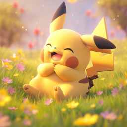 happy pikachu