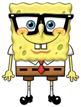 spongebob with glasses